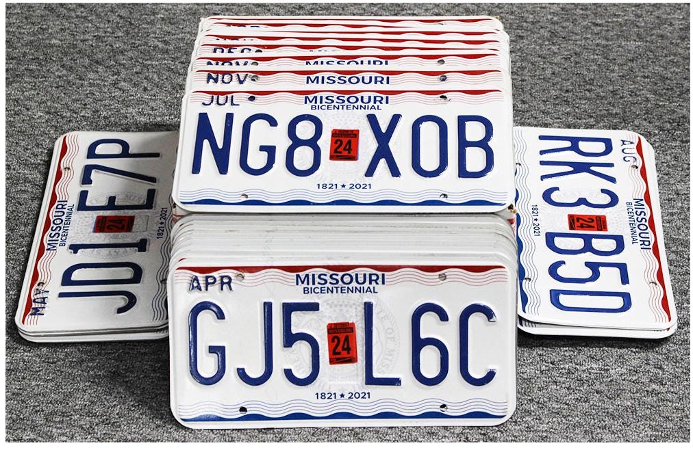 Antique Missouri License Plates - Etsy