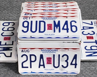 Missouri Bulk License Plates, 2020