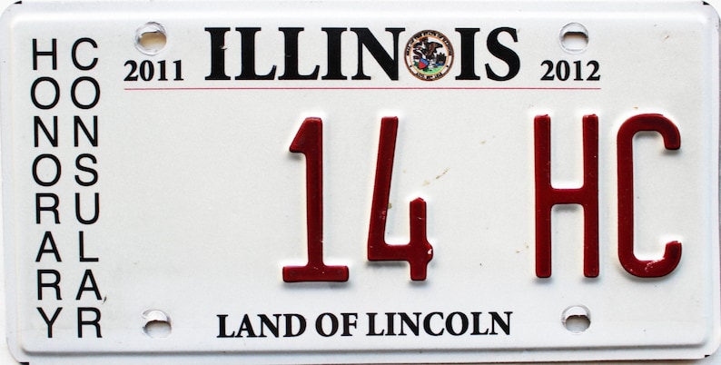 2011 Illinois Honorary Consular license plate #14