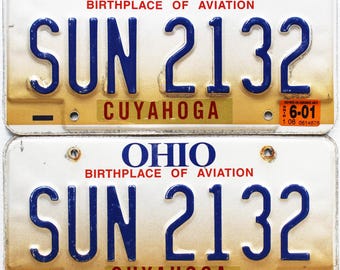 Vintage Ohio License Plates