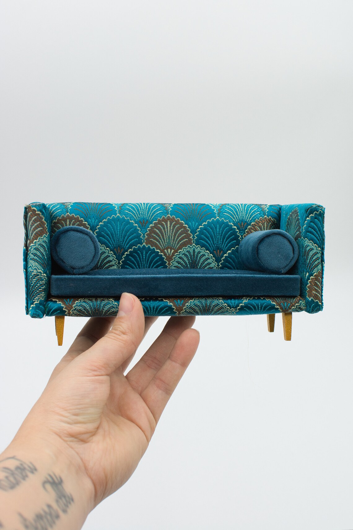 Miniature Sofa Handmade, Dollhouse Couch, Miniature Liberty Style