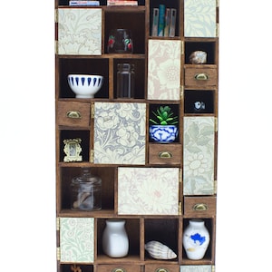 Miniature cupboard, handmade miniature, miniature chest of drawers, dollhouse furniture, dollhouse cupboard, vintage miniature