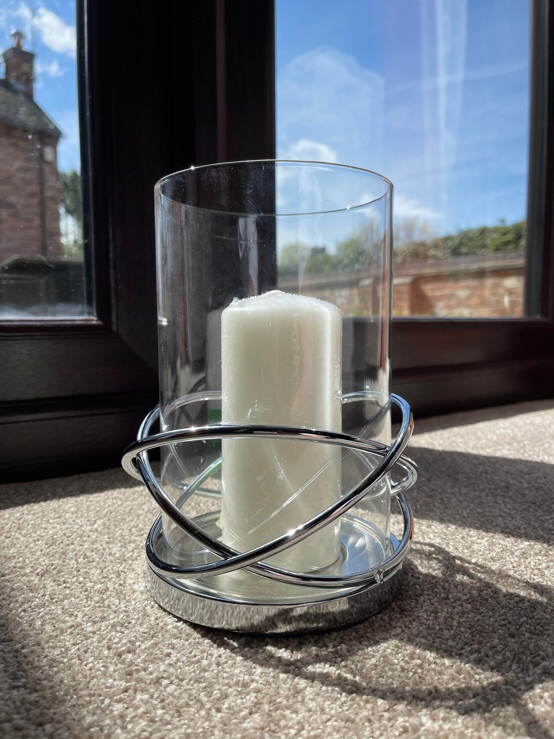 Spiral Hurricane Candle Holder New Silver Etsy