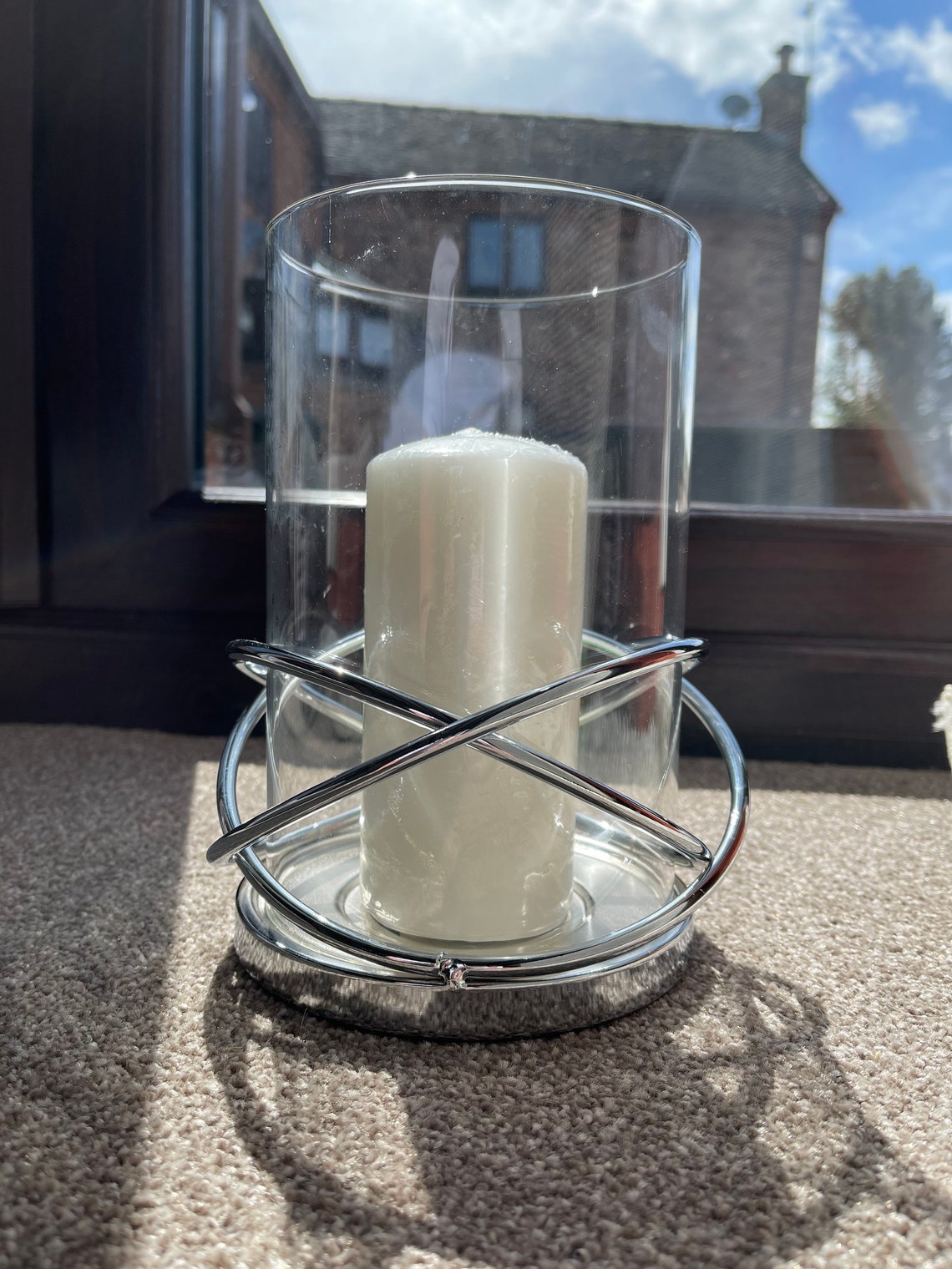 Spiral Hurricane Candle Holder New Silver Etsy