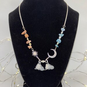 Sun Moon Magnetic Earplug Necklace