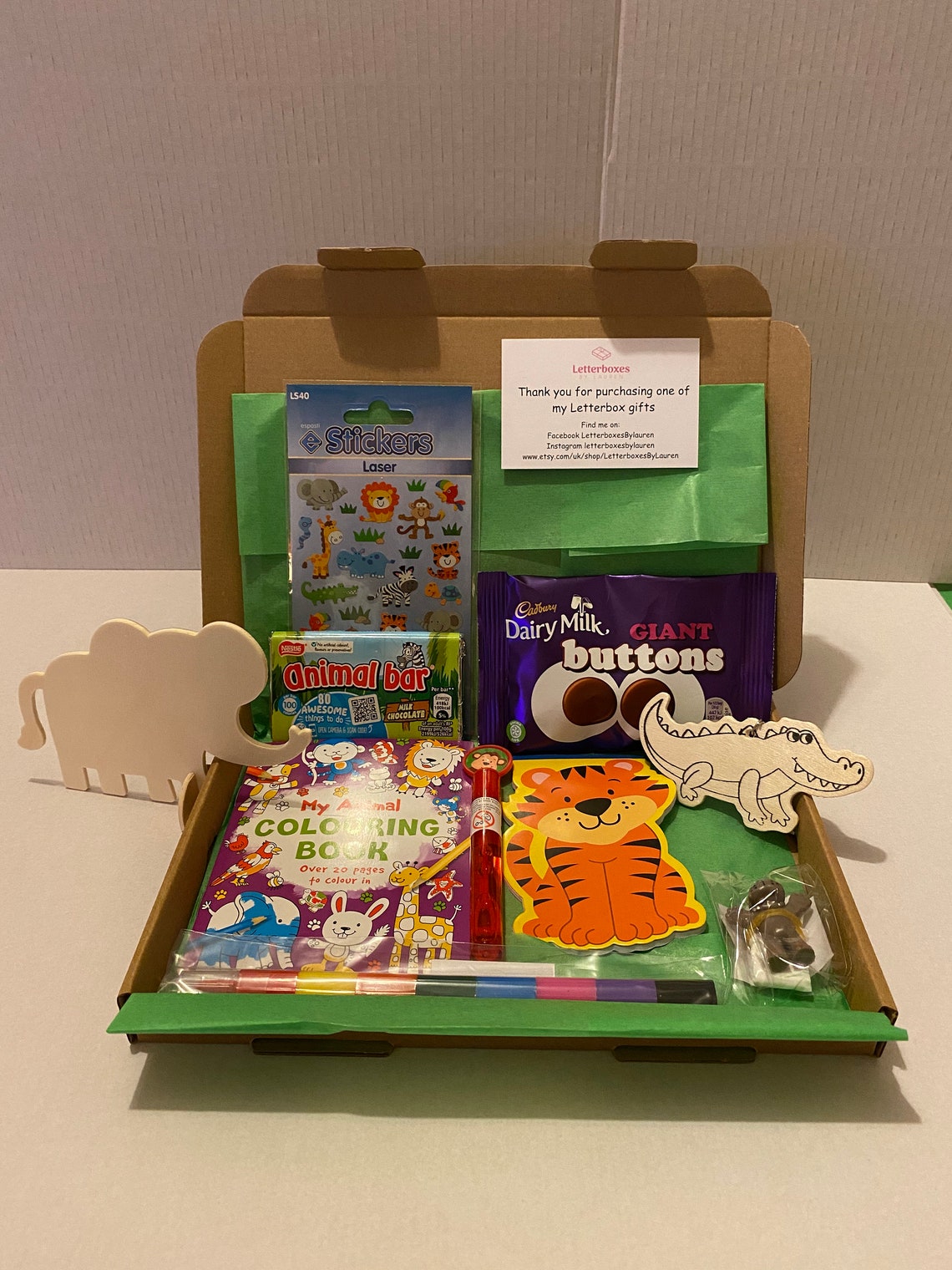 Jungle Animal Letterbox Gift Birthday Gift Kids Letterbox Etsy