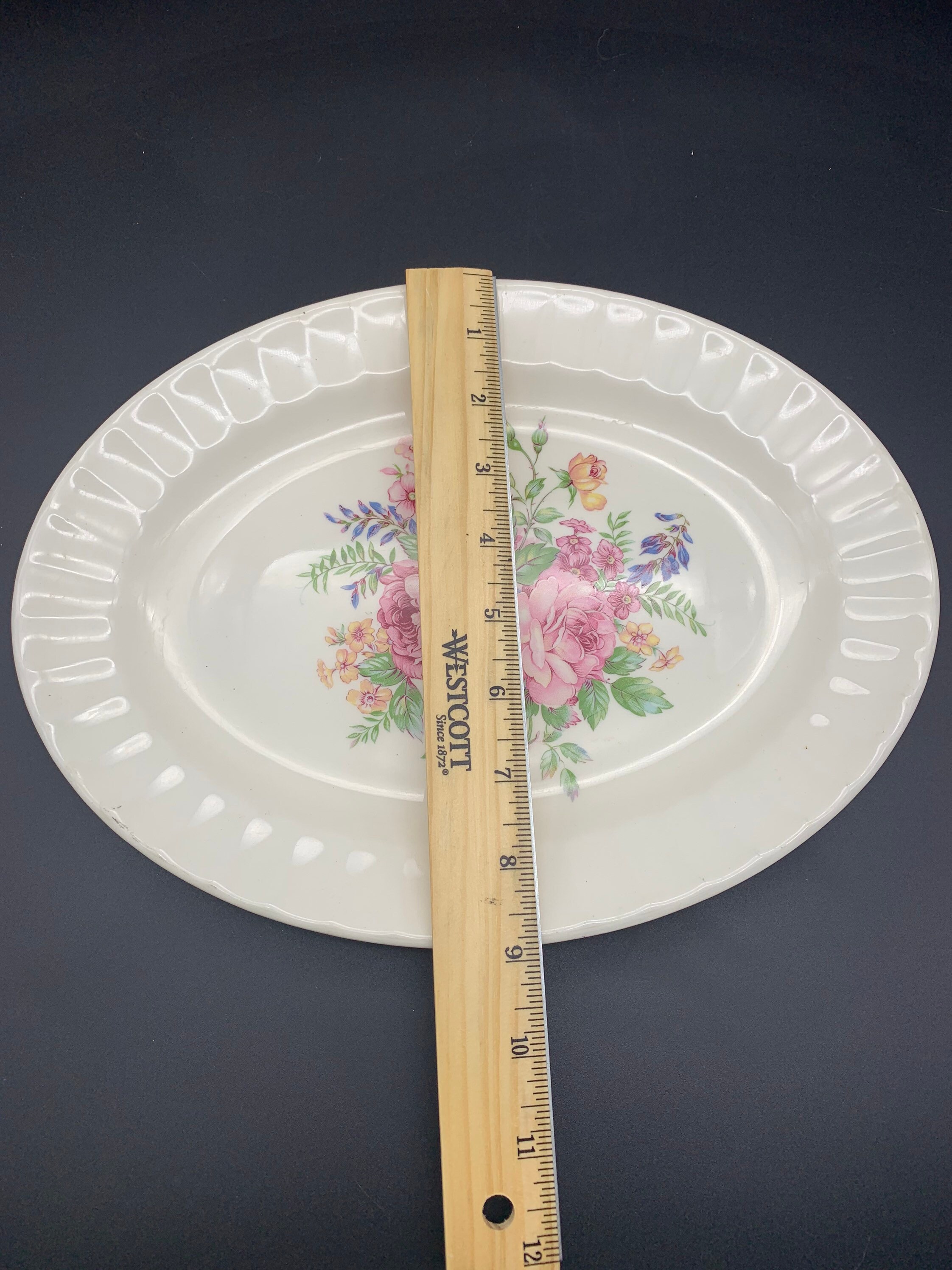 Vintage Edwin M Knowles Semi Vitreous Porcelain Platter with Etsy