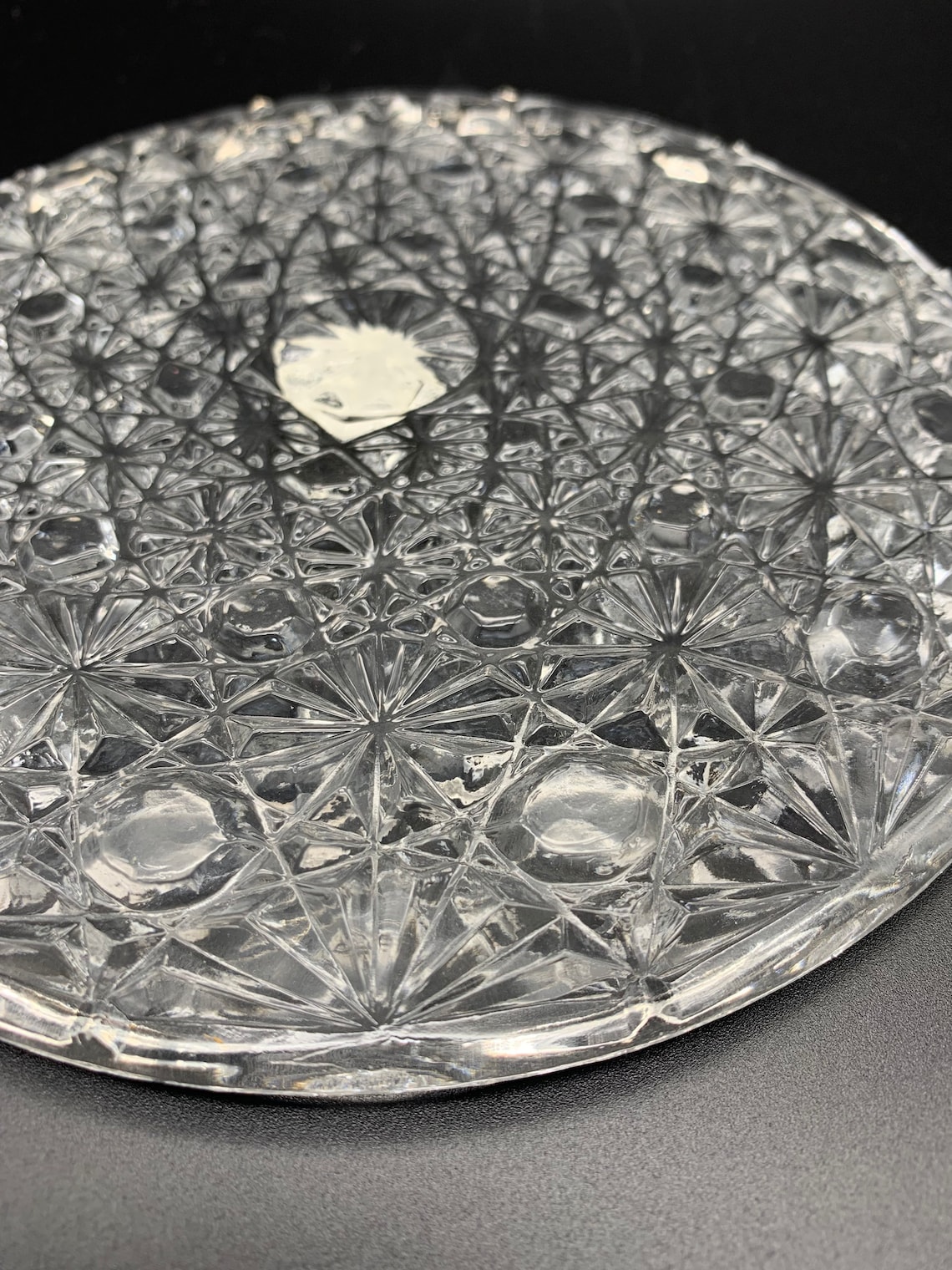 Detailed Pressed Crystal Tray Made in Taiwan Etsy