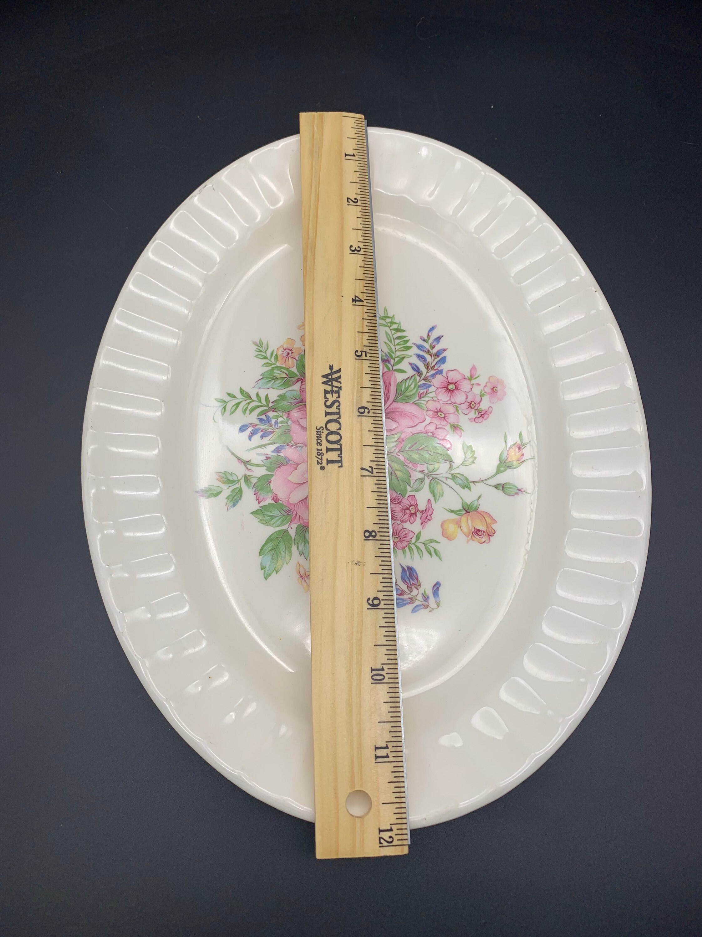 Vintage Edwin M Knowles Semi Vitreous Porcelain Platter with Etsy