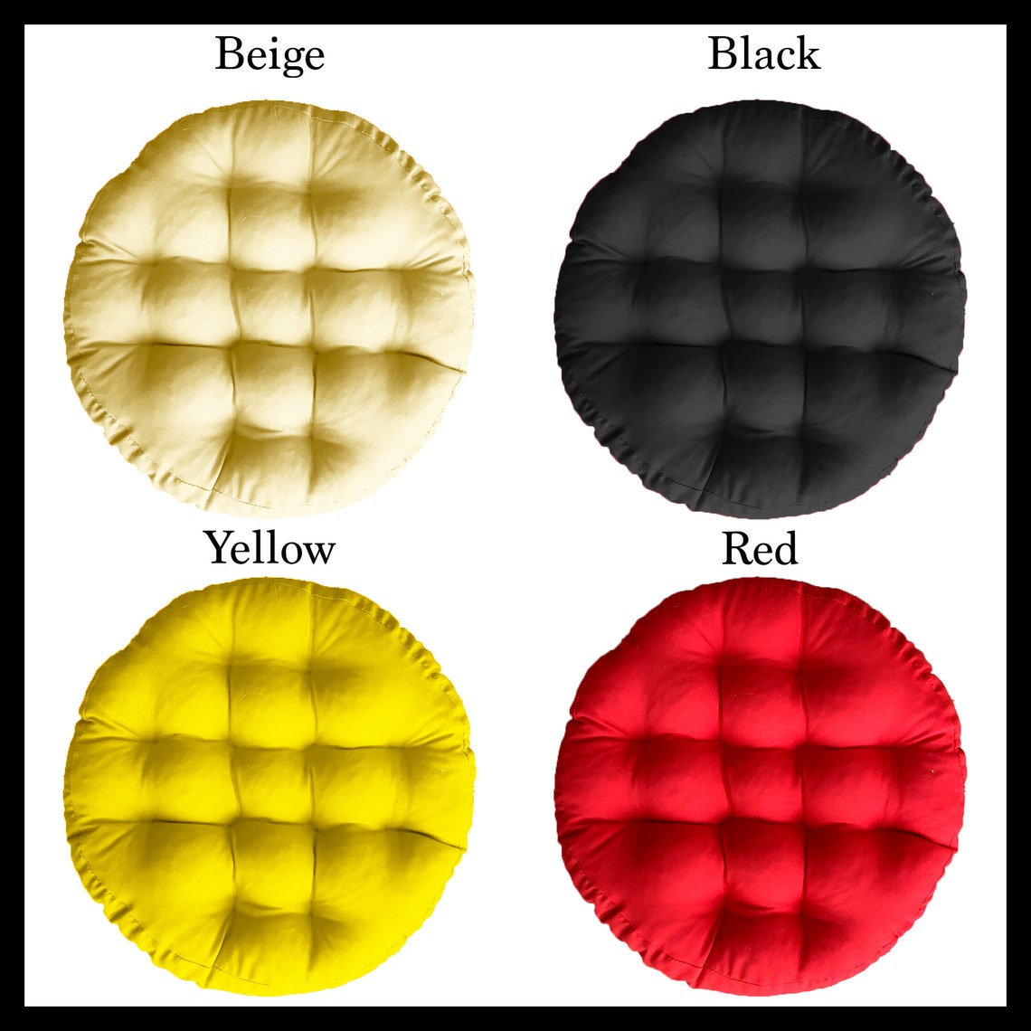 Quilted Round Chair Pads/ Indoor Cushions/ Chair Seat Cushion/ Etsy