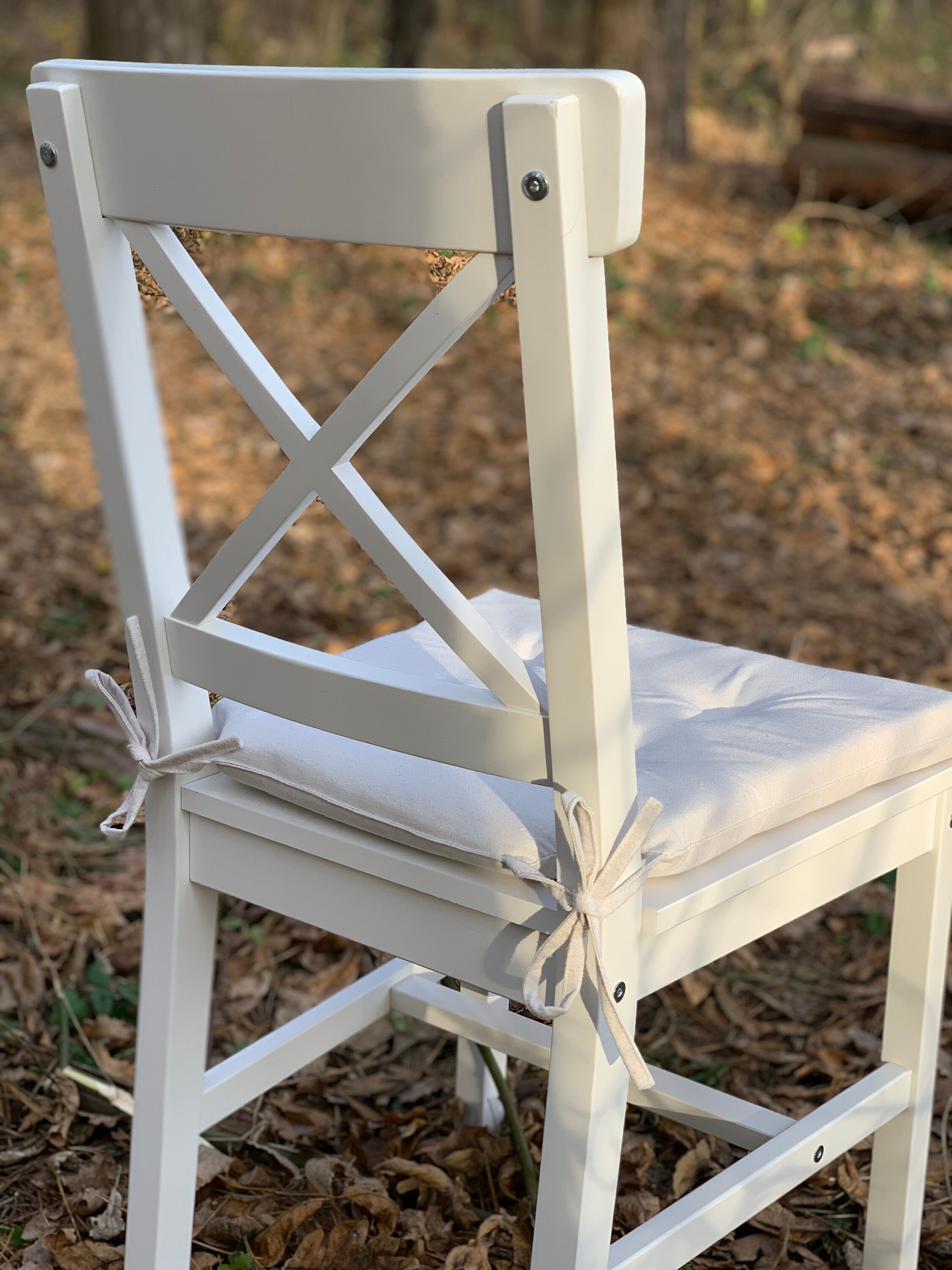 Trapezoid Cushions/ Trapezoid Linen Chair Cushion With Ties/ Etsy