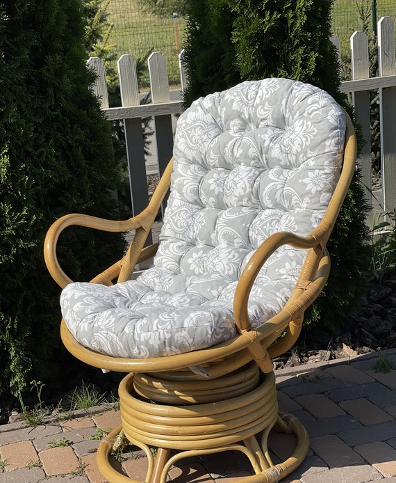 Garden Rocking Chair Soft Padded Thick Cushion Outdoor for Beach Chair Sun  Seat Back Support Cushion