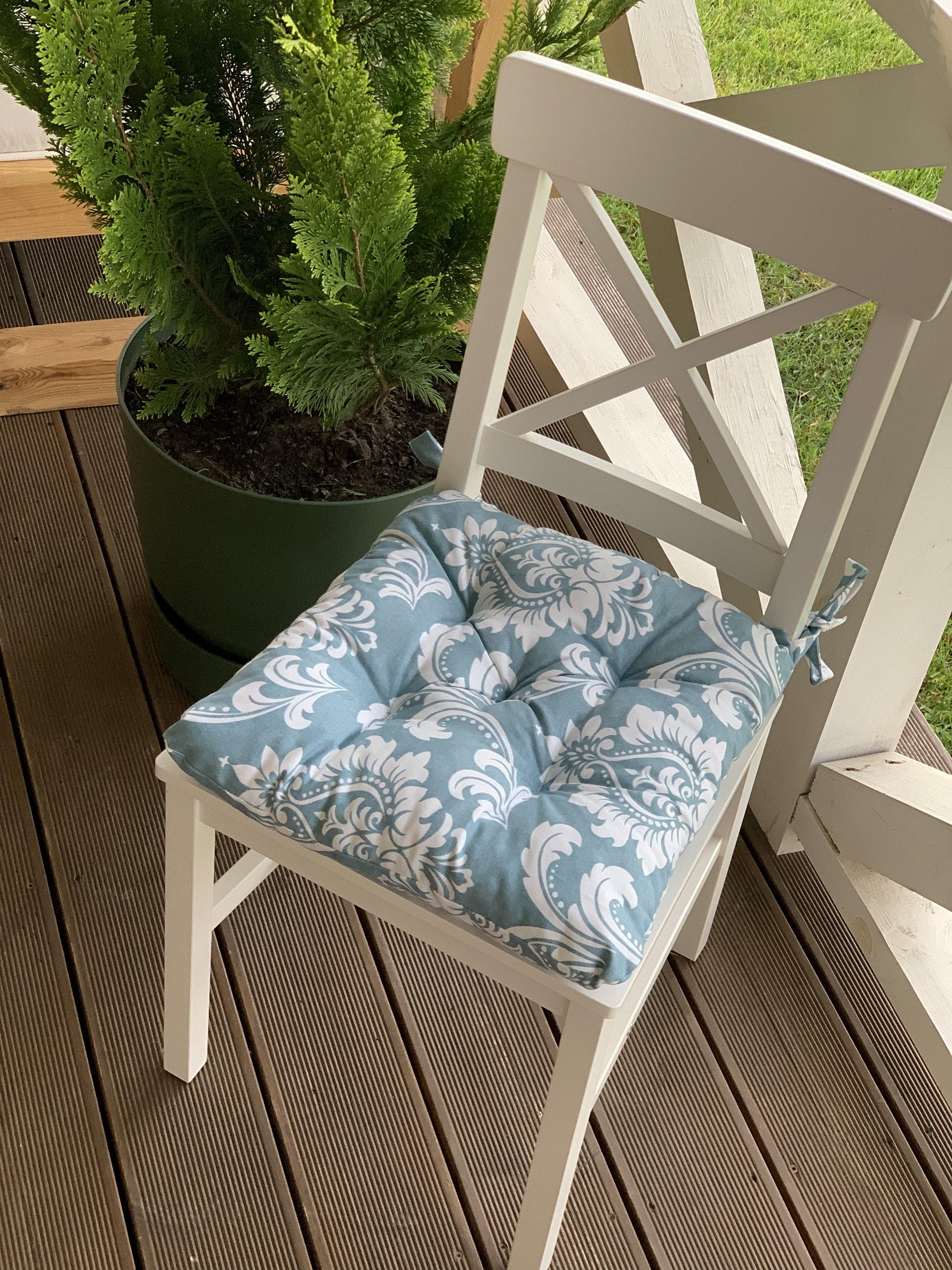 Quilted Chair Cushions / Seat Cushions With Monograms / Chair Etsy