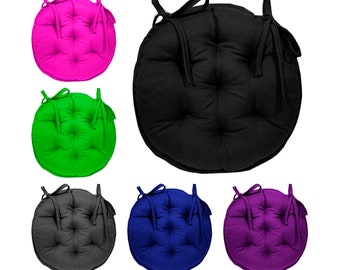 Almofadas de cadeira Arco-íris com laços para casa/Almofada de assento de cadeira redonda para cozinha, jantar/Almofada de cadeira com laços/Almofadas de cadeira com laços