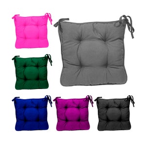 Almofadas de cadeira com laços/almofadas internas/bistrô/almofada de assento de cadeira/almofadas artesanais para cadeiras/almofada redonda/decoração de casa/almofada em sortimento