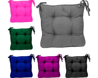 Almofadas para cadeiras com amarras/Interior/Almofadas de bistrô/Almofada para assento de cadeira/Almofadas artesanais para cadeiras/Almofada redonda/Decoração para casa/Almofadas sortidas