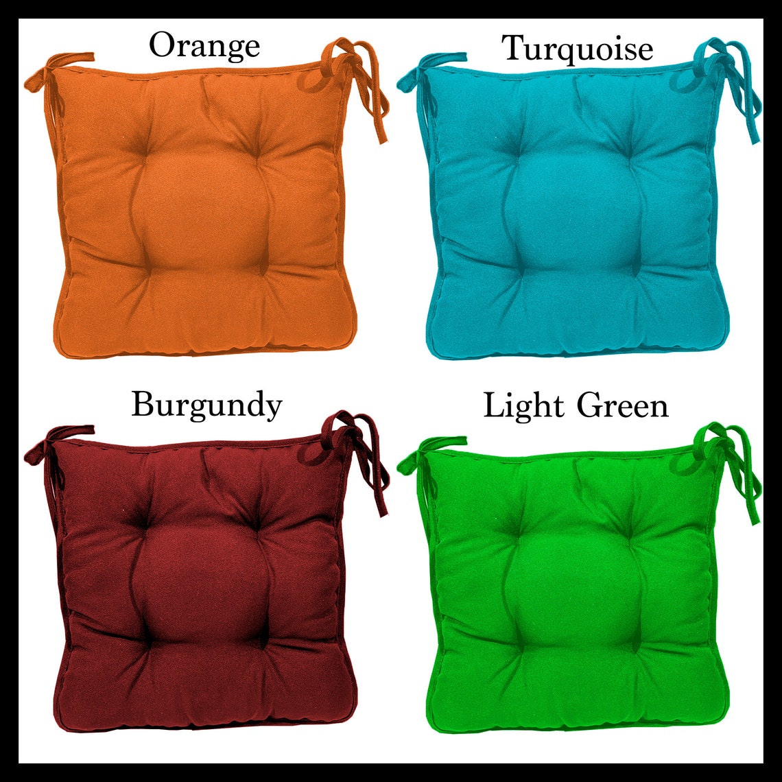 TOP sale/ Chair pads with ties/ Bistro cushions/ Square chair Etsy