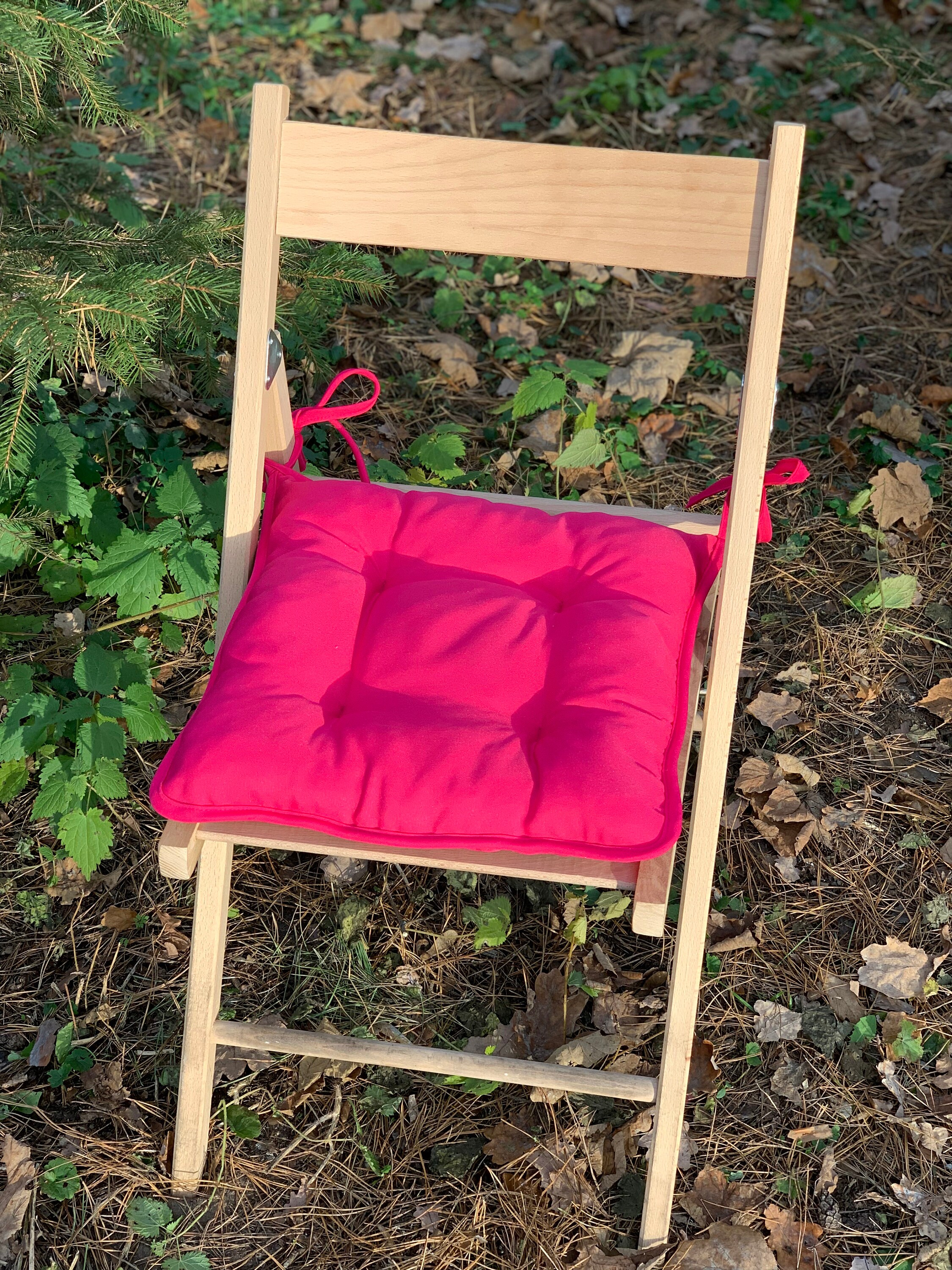 Chair Pads With Ties/pink Colour/chair Seat Cushion/handmade Etsy