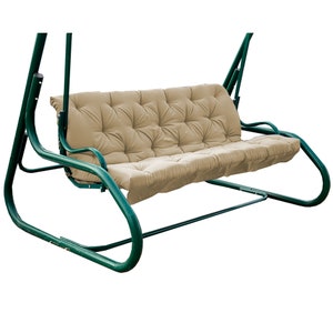 Porch swing cushion/ Bench cushions/ Soft cushion for porch swing with backrest/ soft outdoor garden pillow with ties/ garden pad