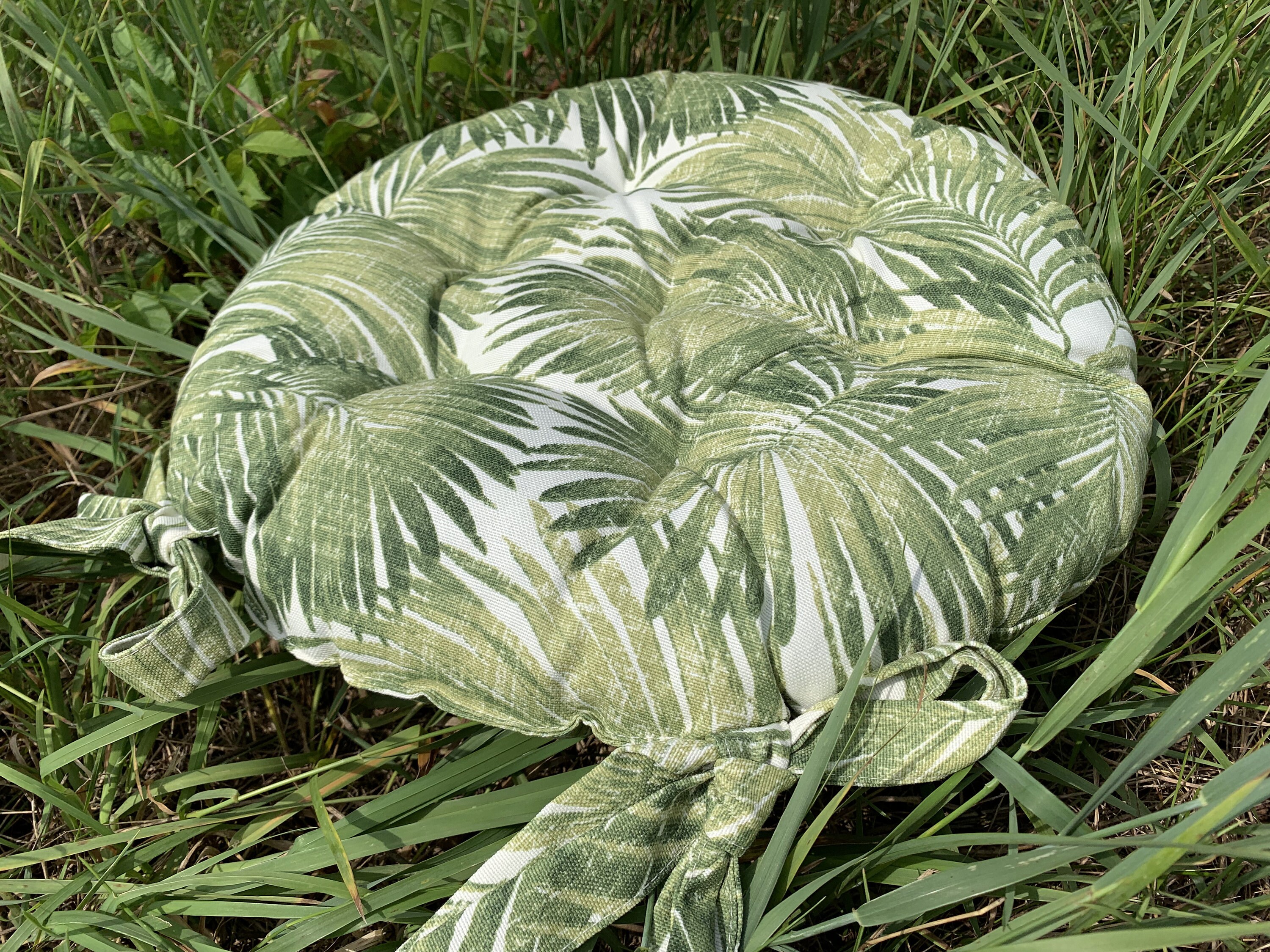 Quilted Chair Cushions / Seat cushions with flowers print / Etsy