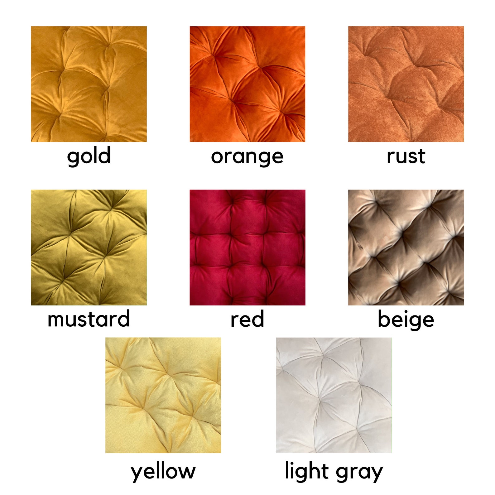 Velvet Chair Cushions/ Custom Chair Pad/ Orange Yellow Chair Etsy