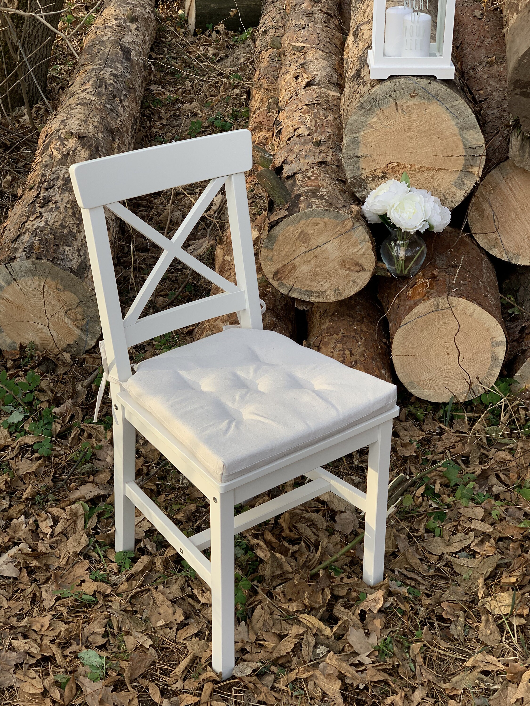 Trapezoid Cushions/ Trapezoid Linen Chair Cushion With Ties/ Etsy