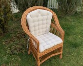 Linen mattress for a wicker chair linen pillow for a long chair is great for both home and for use outdoors on a terrace