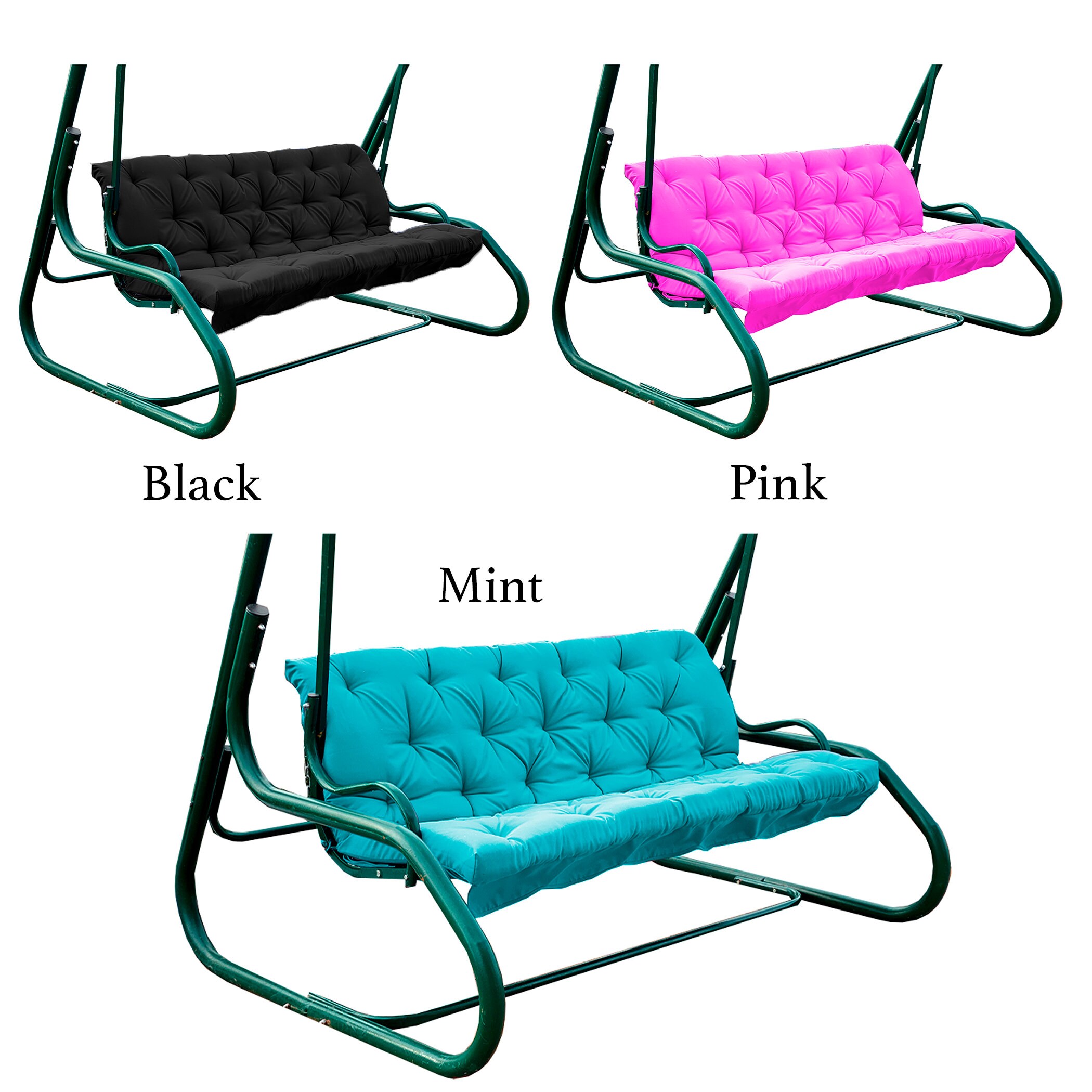 Quilted swing mattress with ties/ mattress outdoor/ UNDER THE Etsy