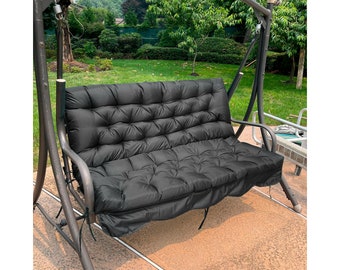 Replacement Cushions for Swing/ Waterproof Porch Swing Cushion/ 2-3 Seat Outdoor Bench Cushion with Backrest for Patio Furniture Garden