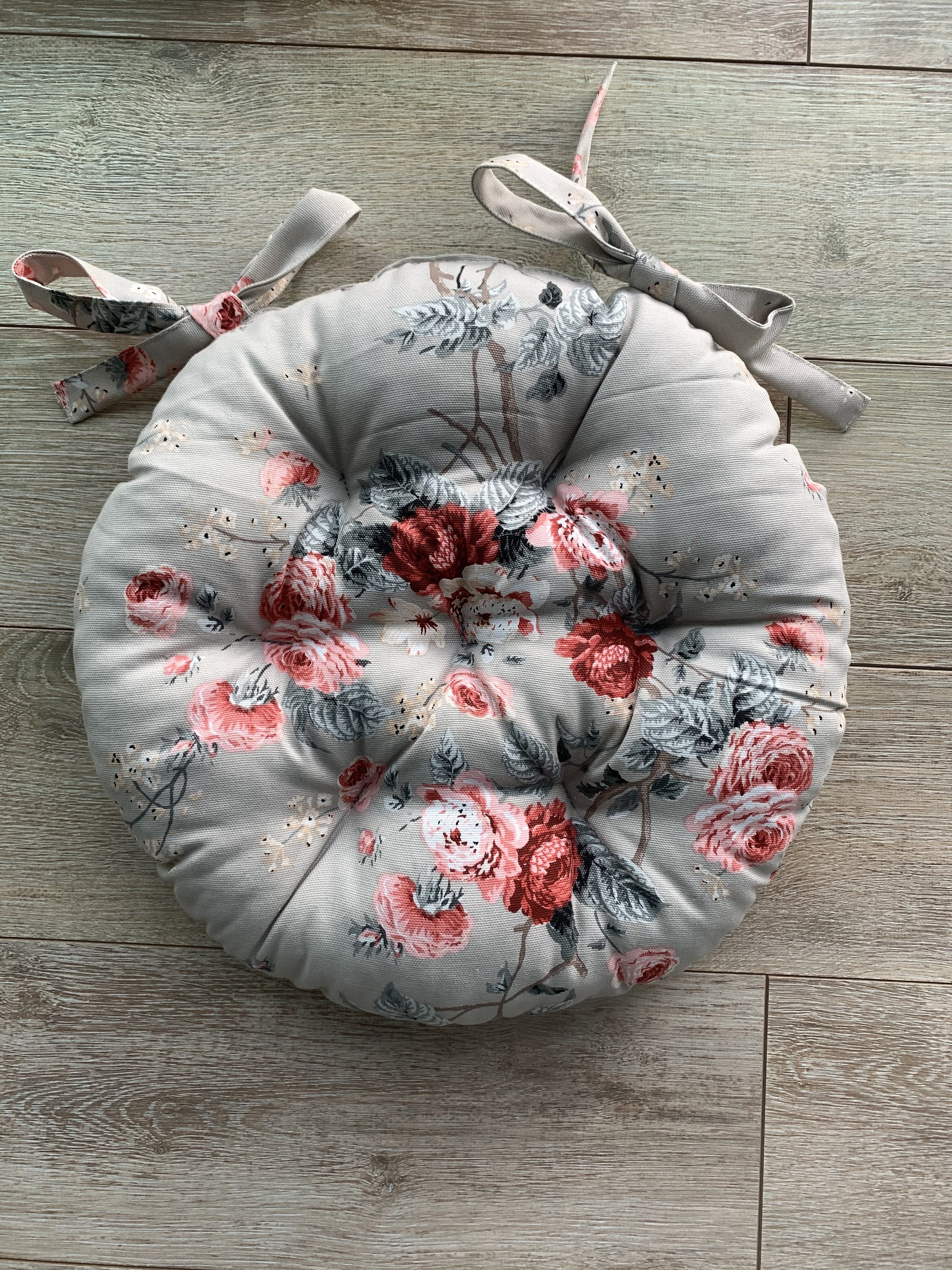 Quilted Chair Cushions / Seat cushions with flowers print / Etsy