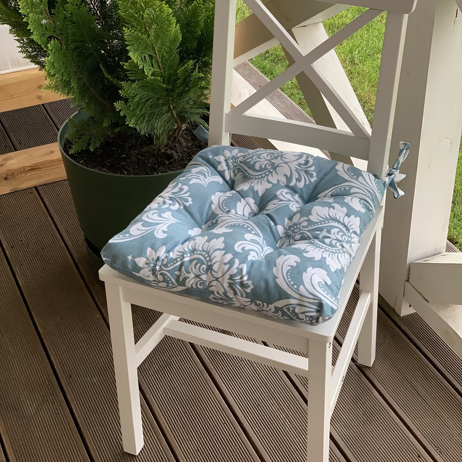 Quilted Chair Cushions / Seat Cushions With Monograms / Chair Etsy