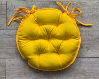 Chair pads with ties/Indoor/For Kids/Bistro cushions/Chair seat cushion/Handmade Pillows for chairs/Round pillow/Home decor/Cushion