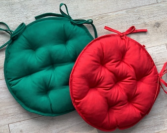 Cojines redondos para sillas / TOP ventas / Cojines para sillas con lazos / Cojines para bistro / Almohadas para sillas / Cojines para sillas / Surtido de cojines