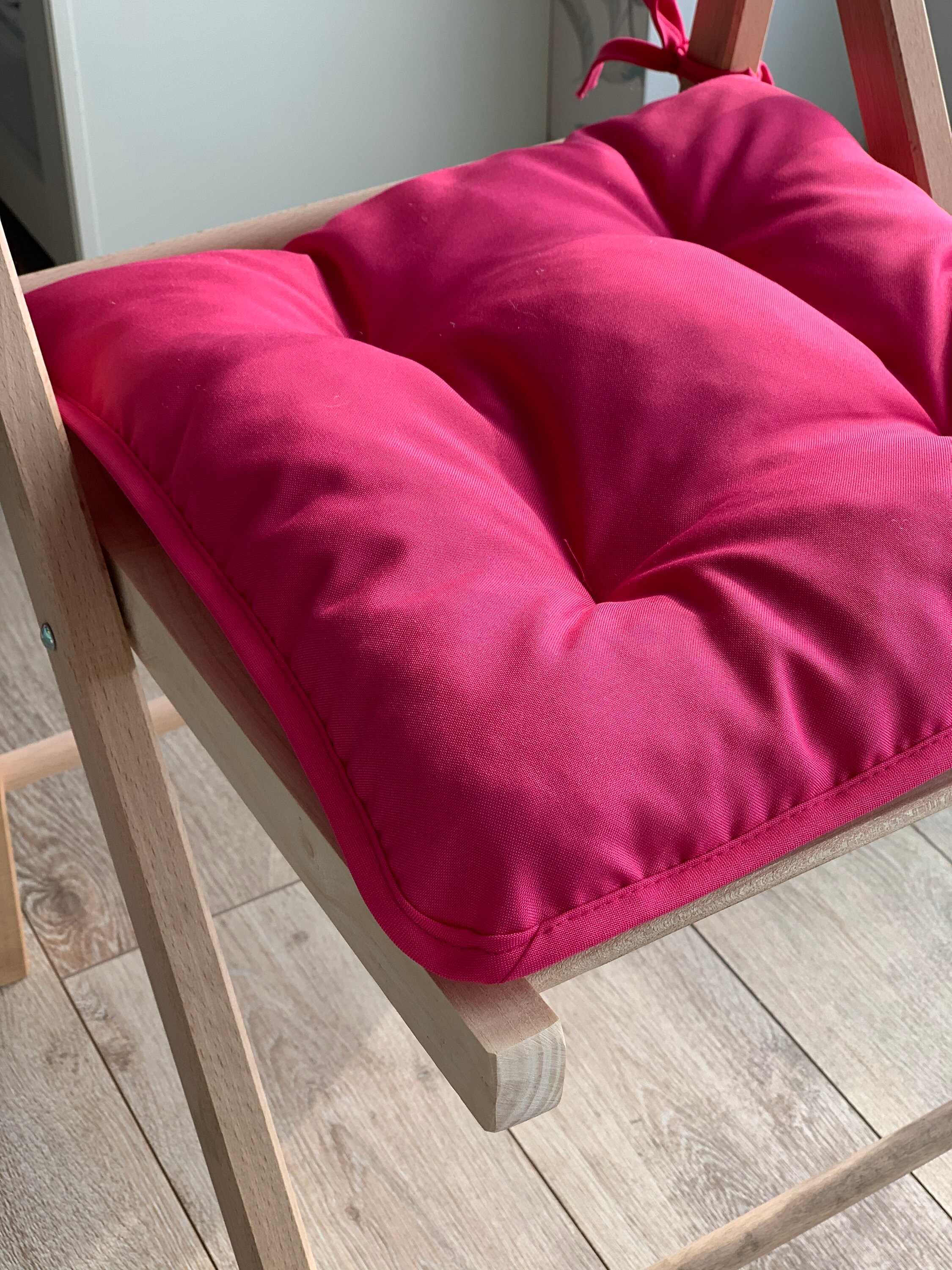 Chair Pads With Ties/pink Colour/chair Seat Cushion/handmade Etsy New