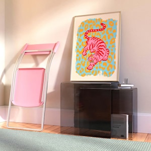 Funky Tigress Art Print: Trendy Maximalist Decor (Digital Download)
