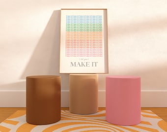 Fake It Till You Make It Print, Motivational Wall Art (Digital Download)