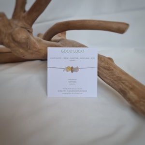 Good Luck! - Crystal Bracelet - Dainty Bracelet - Crystal Healing - Friendship Bracelet - Handmade Gift - Friendship - Happiness - Wealth