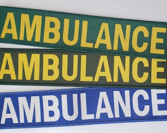 Ambulance Woven Badge Patch Large 25 x 5cm