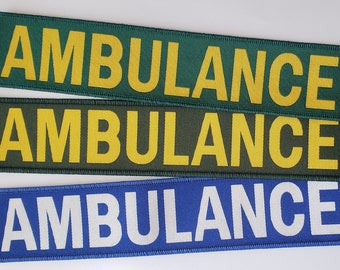 Ambulance Woven Badge Patch Large 25 x 5cm