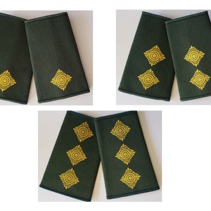 1, 2 or 3 Pip Epaulette Slider Pair Bottle Green Ambulance Paramedic