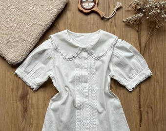 Blouse to match first day of school dresses/skirts / blouse/ shirt / first day of school outfit/schoolchild/kindergarten child