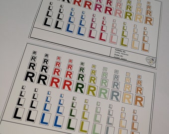 STICKER SET R/L for cochlear implants,hearing aids