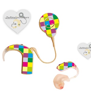 GRAPHICS, PHOTO design Stickers for Cochlear Implant N7 and Oticon Opn Play 2PP- Vinyl stickers