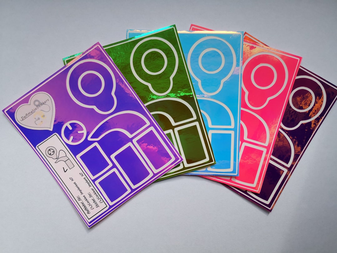Holographic hologram Foil Stickers for Cochlear Implant N7 Etsy