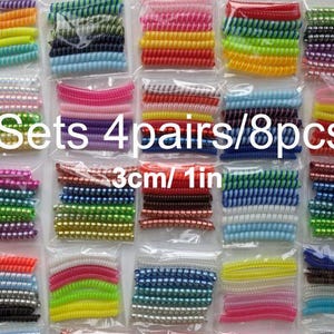 Color spiral/Tube Twist SETS for Hearing Aids 3cm/1in decoration