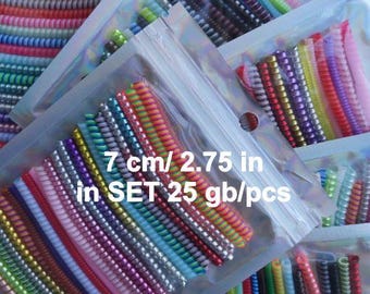 New! Color spiral/cord wrap SETS , 7cm/2.75 in decoration