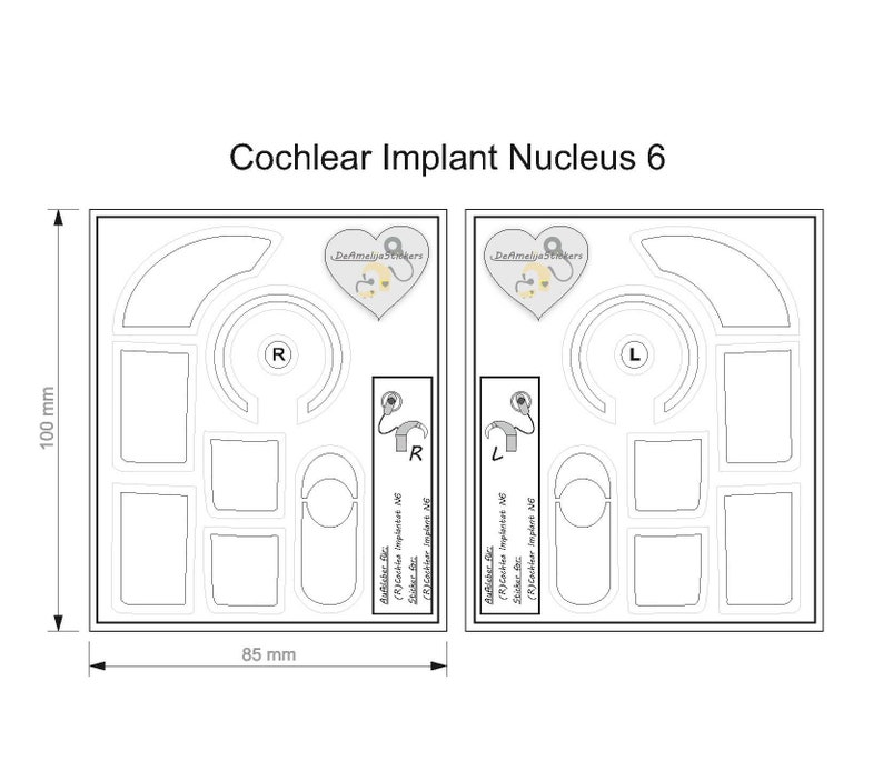 CI N8, N7, N6_COLOR STICKERS - Cochlear Implant Nucleus 7, Nucleus 6 ...