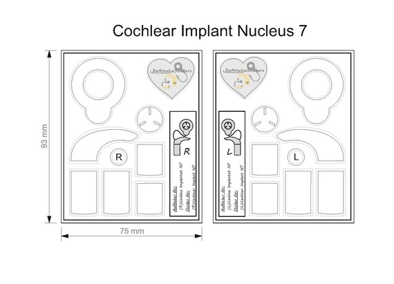 Cochlear N7送信コイル25㎝ 未使用 グリッターステッカー - 人工 Cochlear N7送信コイル25㎝ 未使用 グリッターステッカー - 人工