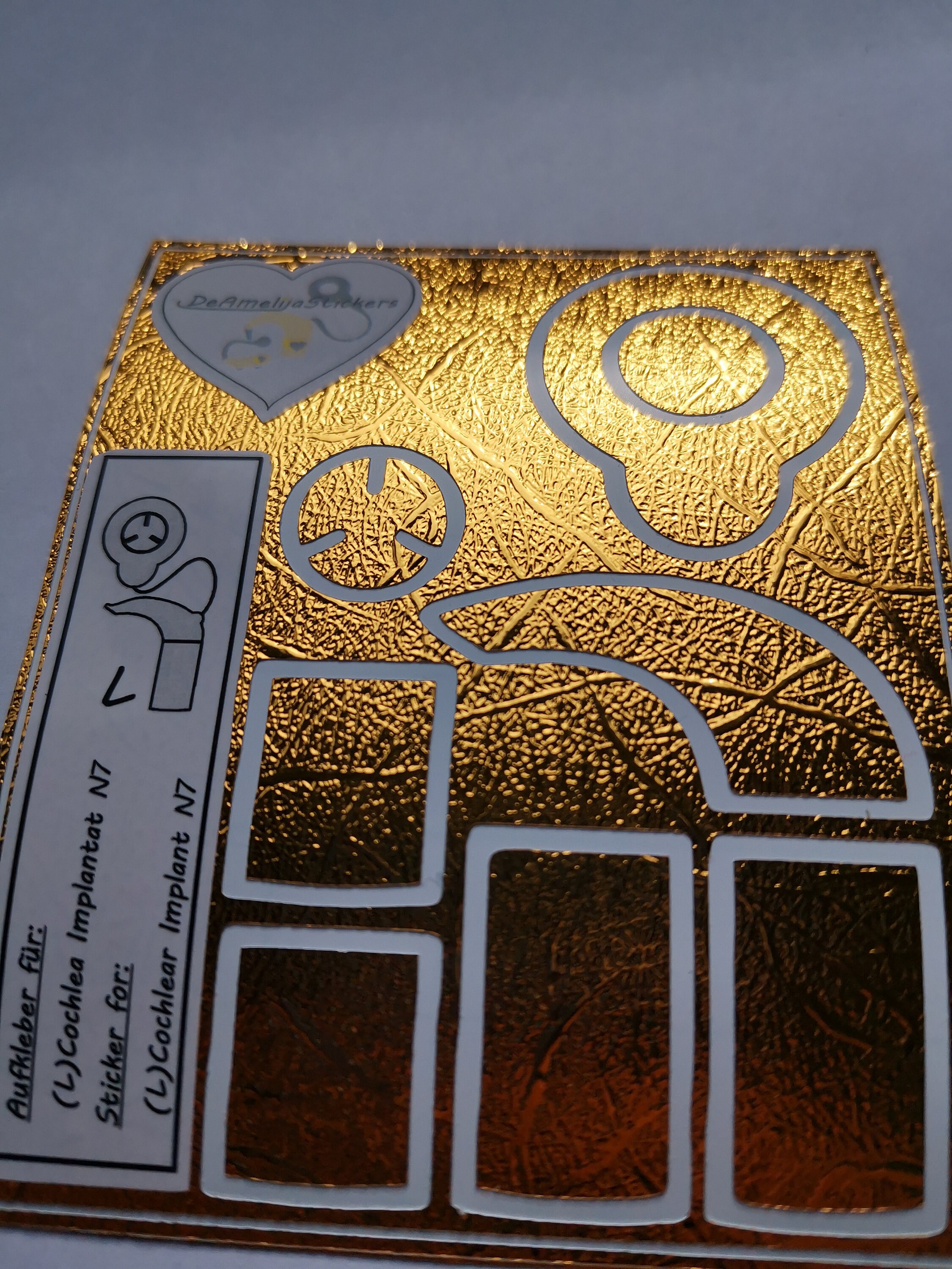 GOLD Texture Foil Sticker for Cochlear Implant N7 - Etsy
