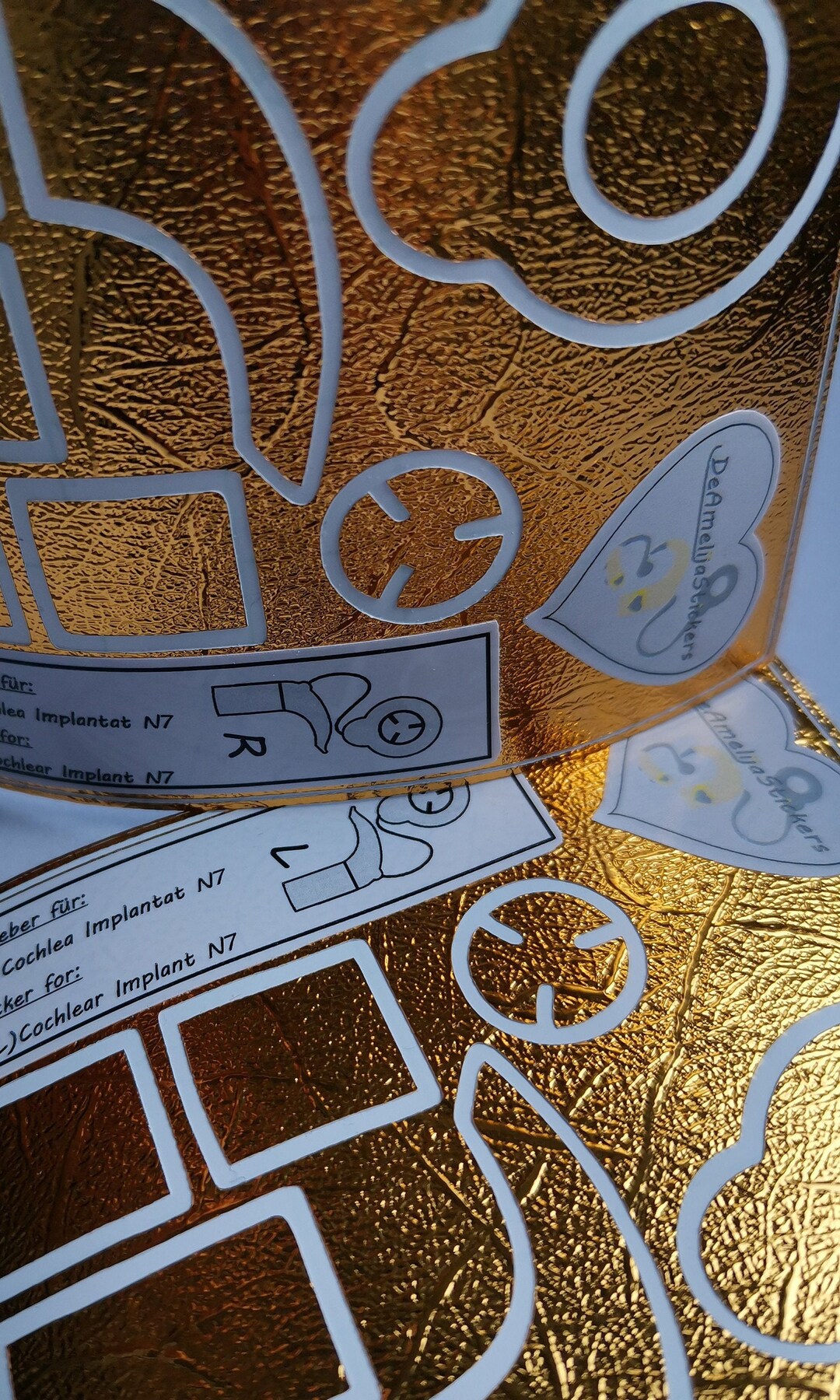 GOLD Texture Foil Sticker for Cochlear Implant N7 - Etsy